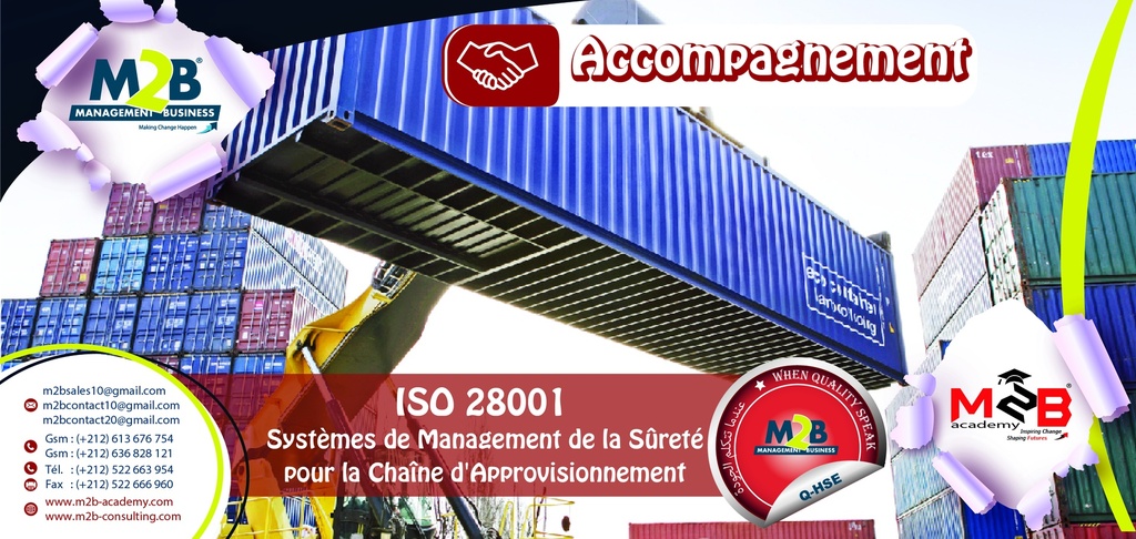 ISO 28001 Systèmes de Management de la Sûreté pour la Chaîne d'Approvisionnement